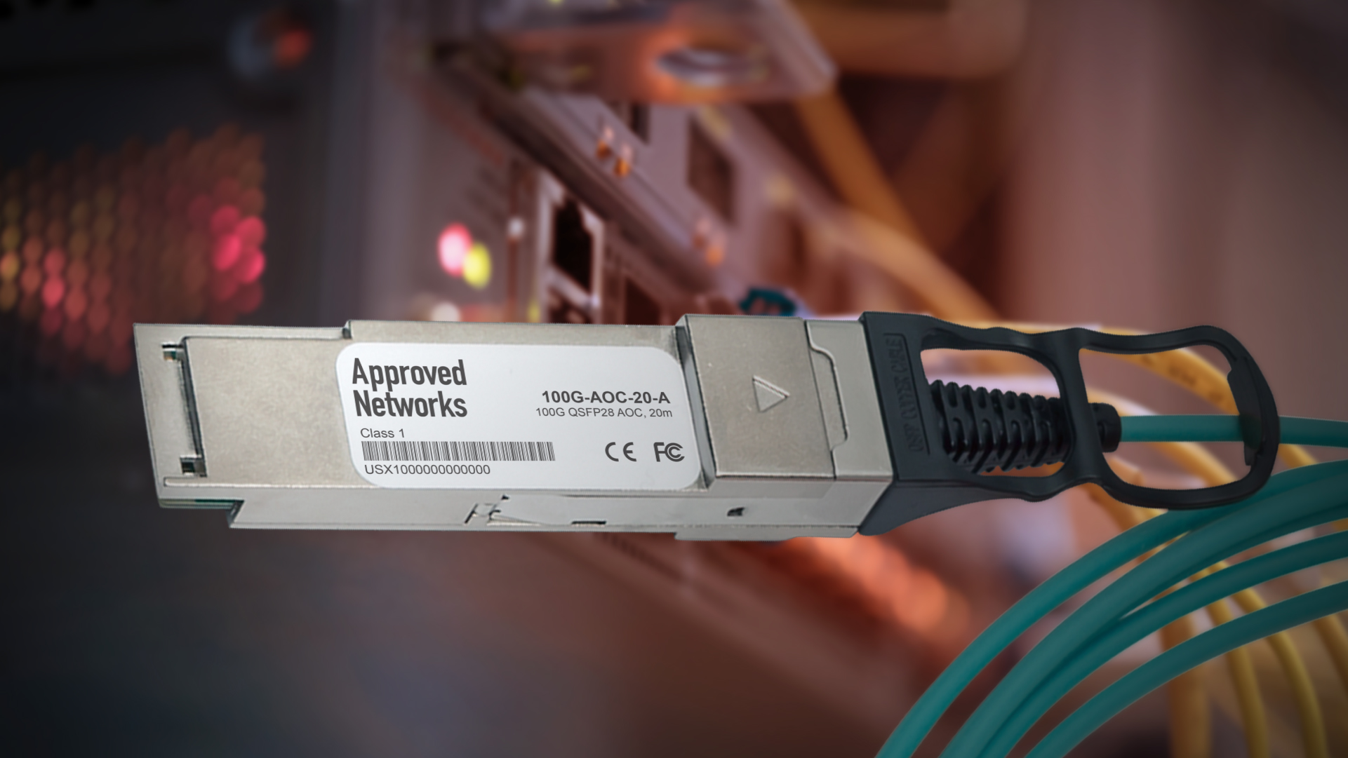 A 100G Active Optical Cable in a data center